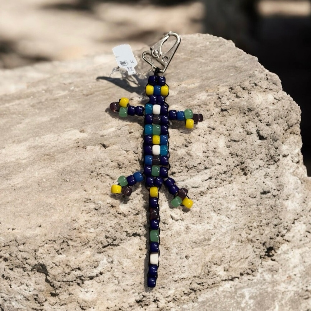 NWT Free People Beaded Lizard Bag Charm